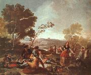 Francisco de Goya Picnic on the Banks of the Manzanares oil